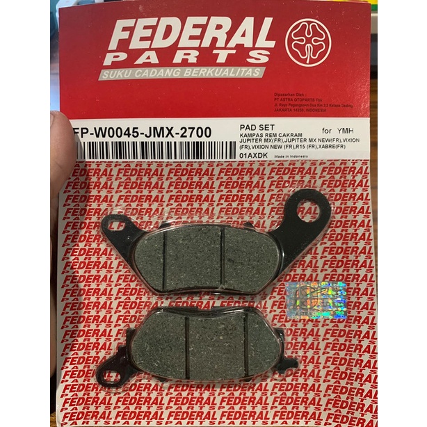 brake pad Kampas rem depan Mio J GT 125 W0045-JMX FEDERAL