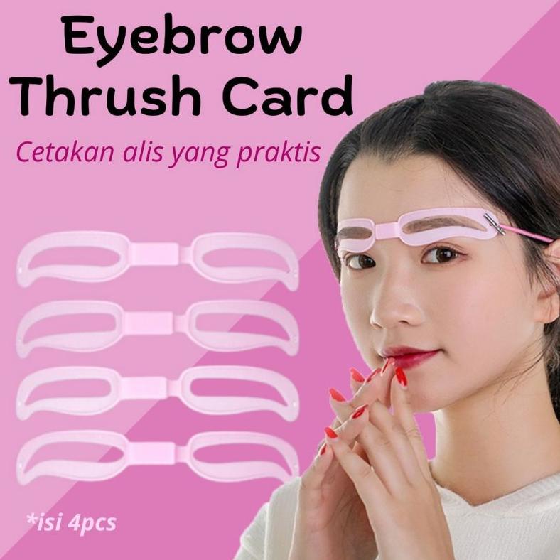Terjangkau - cetakan alis tali 4 bentuk / cetakan alis  / cetakan alis 4 bentuk dengan tali / cetaka