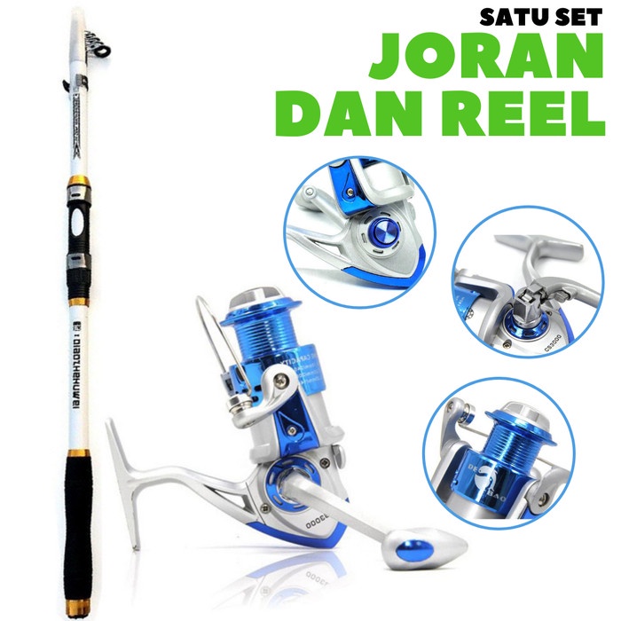 Promo Paket Satu Set Alat Pancing Reel Joran Pancingan Murah