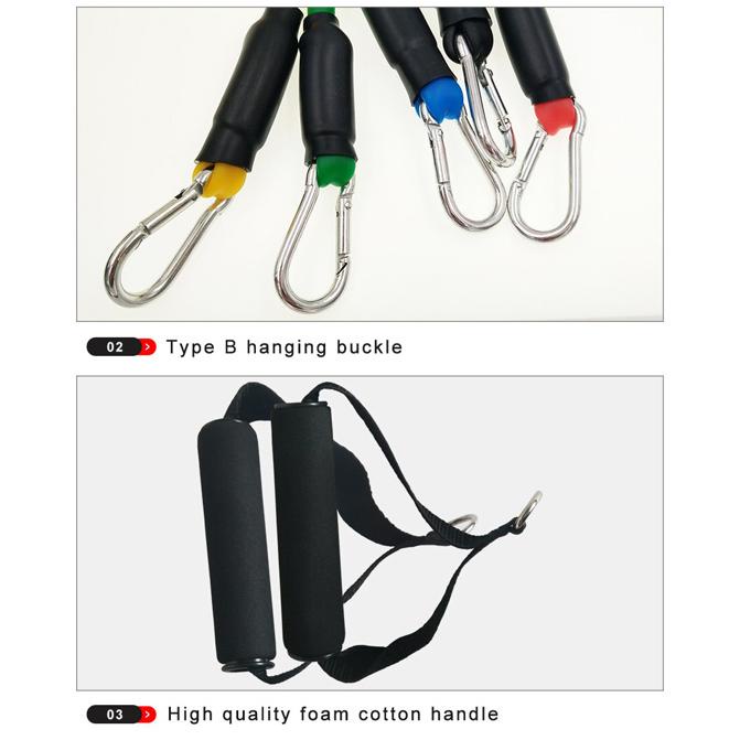 Promo Tali Stretching Resistance Band Pilates Yoga Fitness 11 Pcs/Set Original