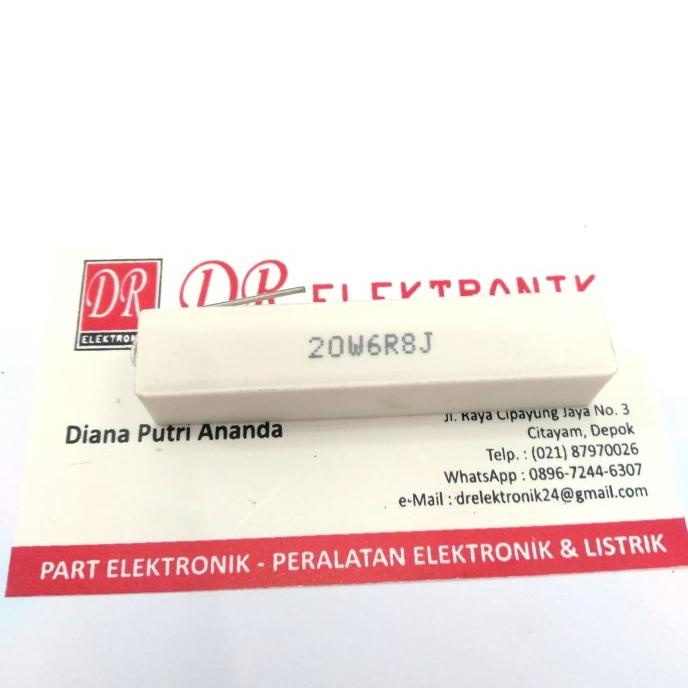 Update Resistor tahanan 20w 6r8j 6,8ohm 6,8 ohm 6R8 20w6,8rj 20watt 20 w watt dre3 Segera Beli
