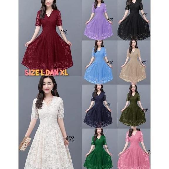 

PREMIUM - DRESS BRUKAT / DRESS PESTA/ BAJU NATAL/ BAJU TERBARU/MANUELA - RE/GAON XMAS
