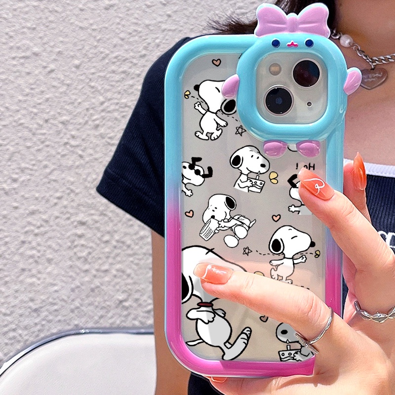 Casing Hp Samsung galaxy A51 5G A50 A30 A20 A52 5G A52s M10s M40s Case HP kartun Snoopy pola gradien