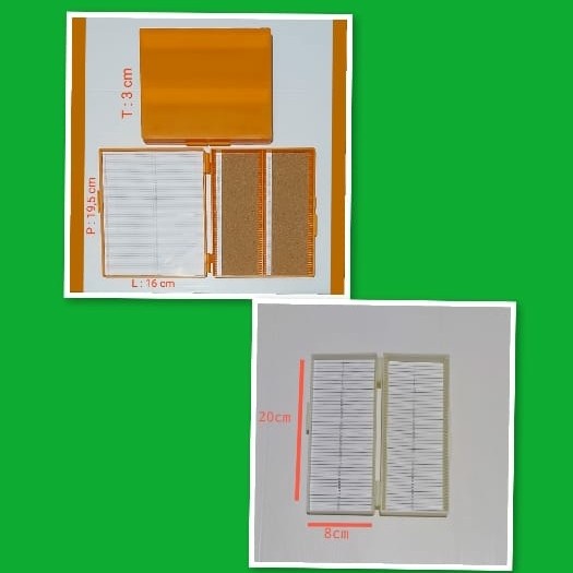 

Slide Box 50's Tempat Objek Glass / Kotak Preparat -45pr