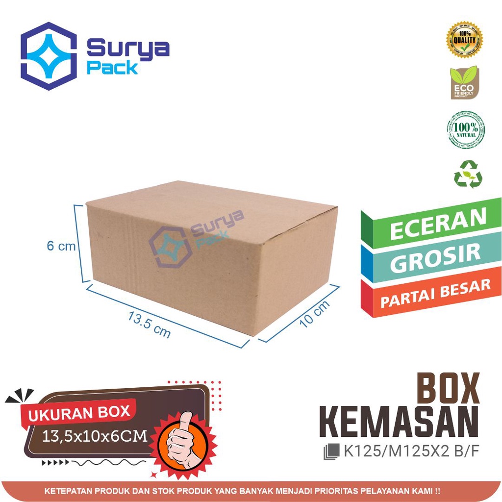 

KARDUS PACKING / KARTON BOX POLOS 13,5x10x6 CM