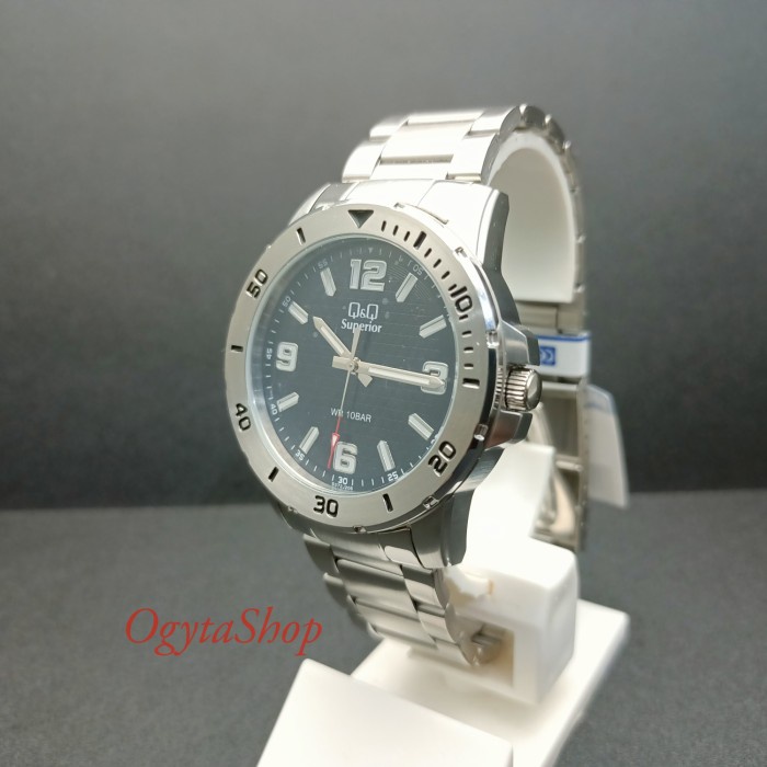 ✅New Ori QQ Qq Superior Jam Tangan Pria Strap Rantai Silver S372J205Y Original Terbaru