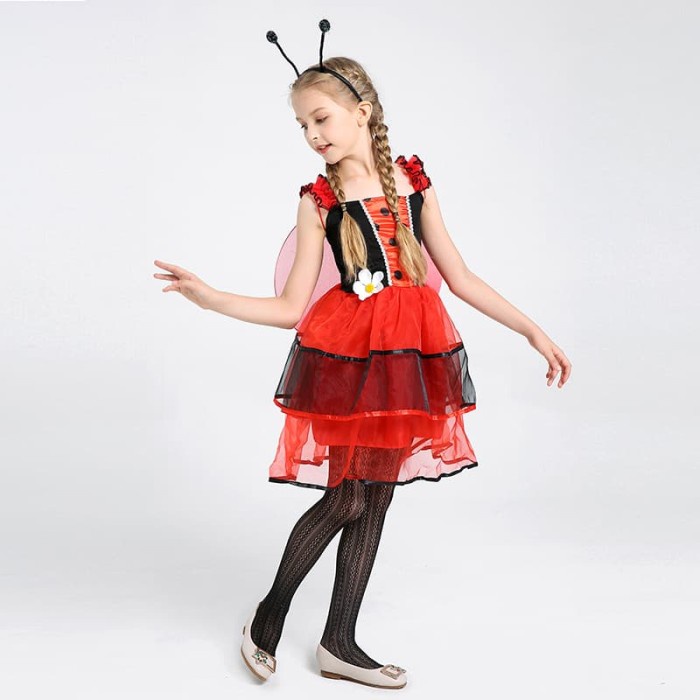 Kostum Anak Lebah Merah Kostum Ladybug Perayaan Pesta Murah Dds_Ready