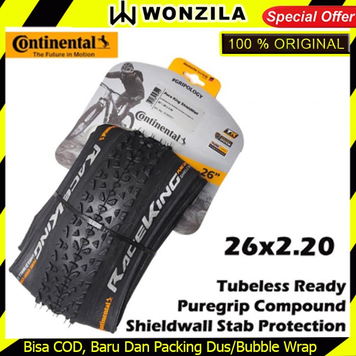 CONTINENTAL RACE KING BAN LUAR 26 X 2.20 INCH FOLDING LIPAT KEVLAR TR ORIGINAL