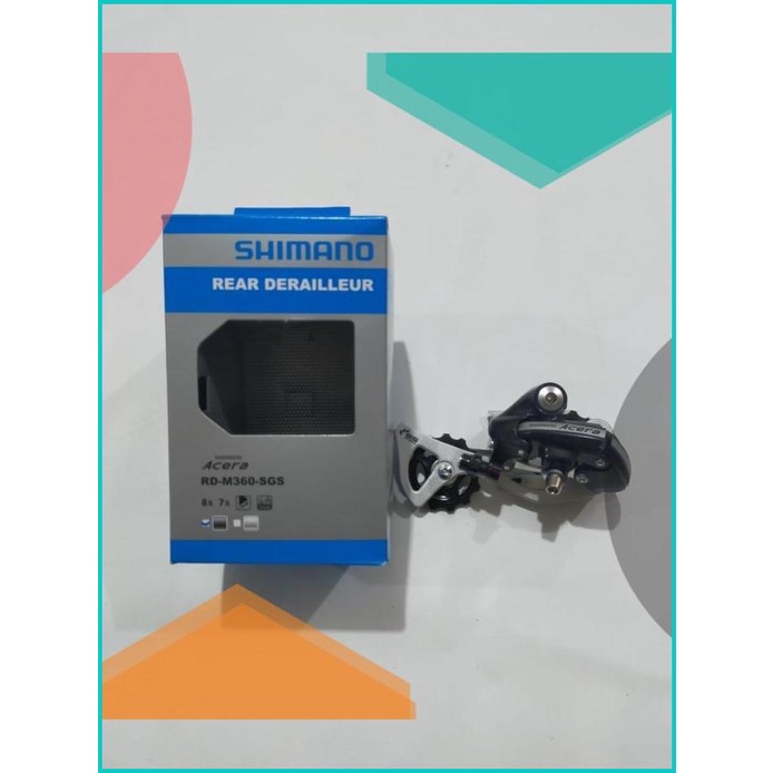 Shimano Rear Derailleur 8 speed RD Acera type M360 sepeda MTB federal