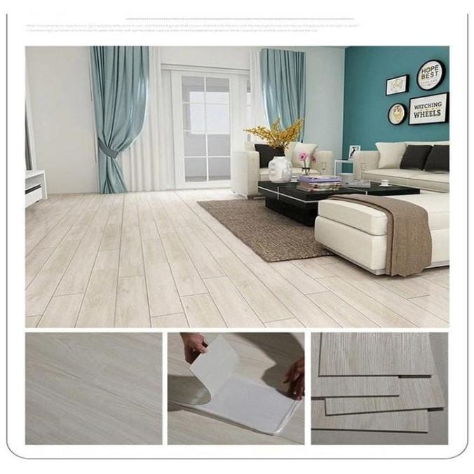 >>>>>] Vinyl Lantai Kayu Tebal Premium Floor Wallpaper Sticker Tempel Cantik2