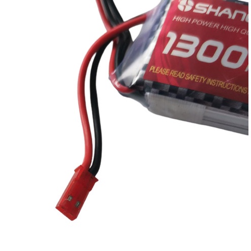 BATTERY BATERE BATERAI LIPO 2S 1300MAH 7.4V JST FOR RC PESAWAT DRONE ORIGINAL TERBARU
