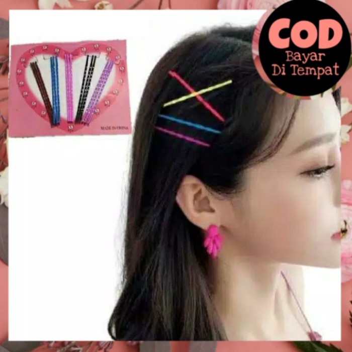 JEPIT RAMBUT LIDI KOREA JEPIT HAIRPIN KOREA JEPIT WARNA-WARNI Termurah