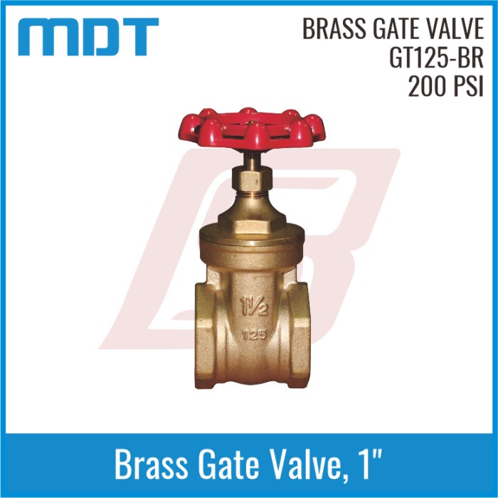 Terbaru Mdt Gt125-Br Gate Valve, Brass, 1" Promo Terlaris
