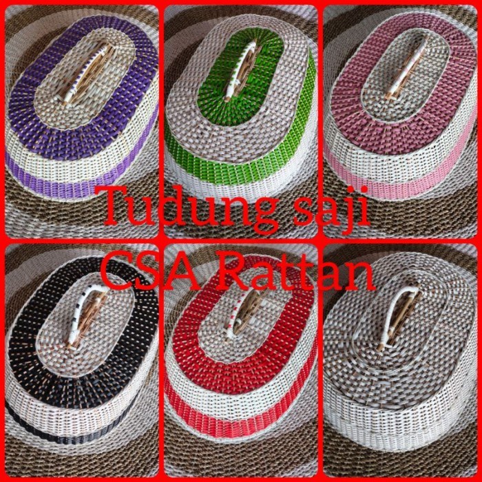 Tudung Saji Rotan Ukuran Besar Bentuk Oval