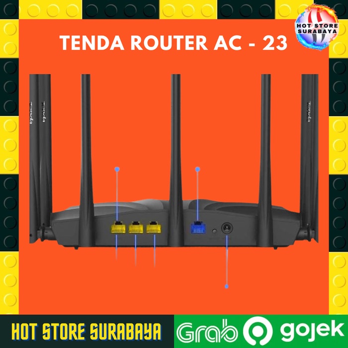 Tenda AC23 AC1200 Dual Band Gigabit WiFi Router / AC 1200 AC 23 Ori