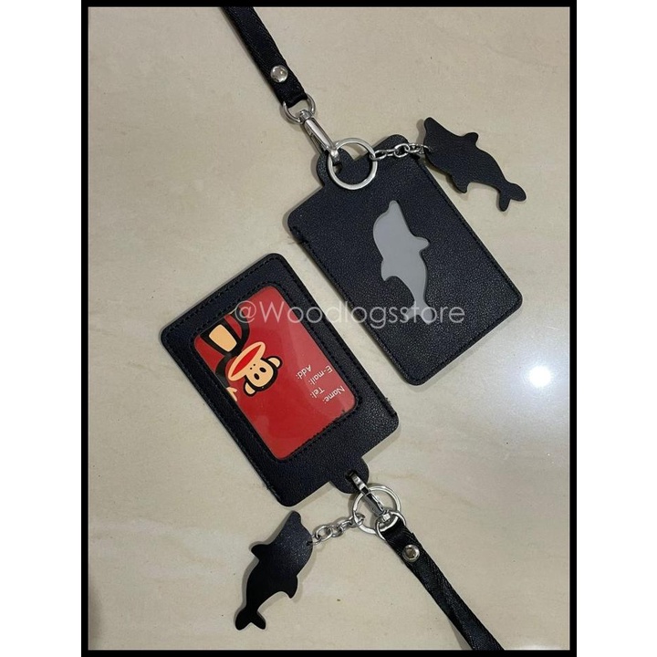 

HOT DEAL ID KULIT HITAM DOLPHIN (1 SET TALI LANYARD) LEATHER !!!!!