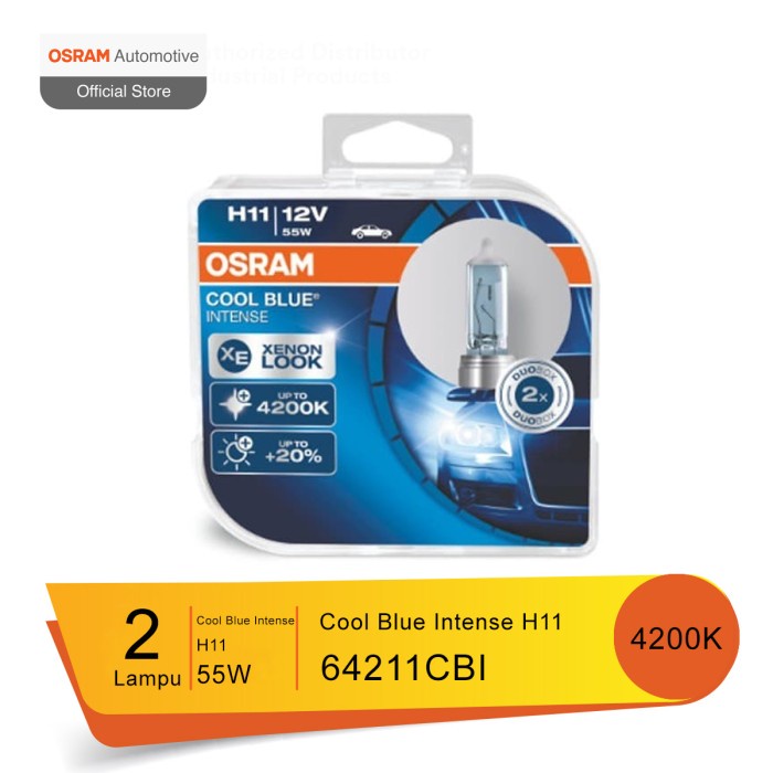 Osram Lampu Mobil H11 Cool Blue Intense 12V 55W - 64211CBI