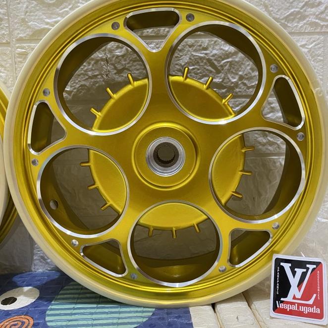 Velg Cnc Vespa Model Marus - Gold