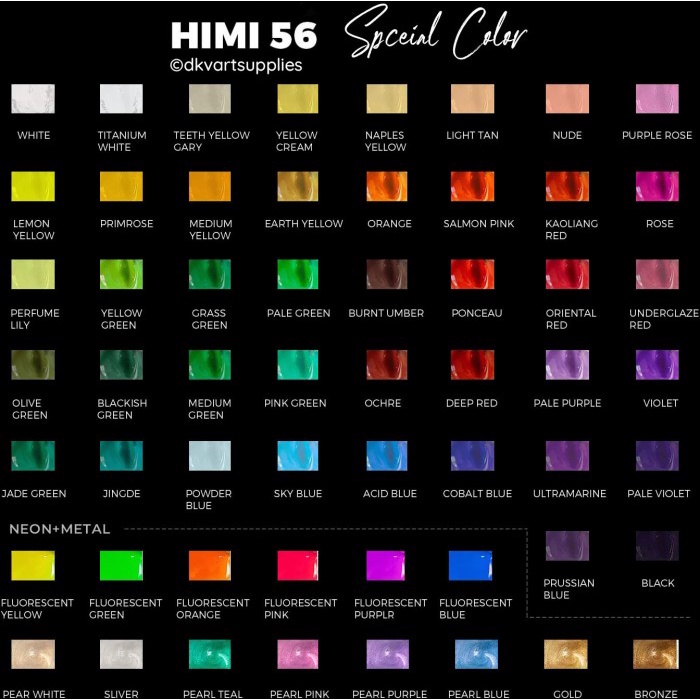 

MIYA HIMI GOUACHE 56 WARNA COLORS 30ML 30 ML ORIGINAL TERBARU