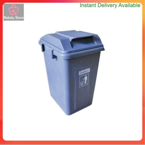 Tempat Sampah Plastik Outdoor DALTON Dustbin LXD30E 30 Liter Grey Ori