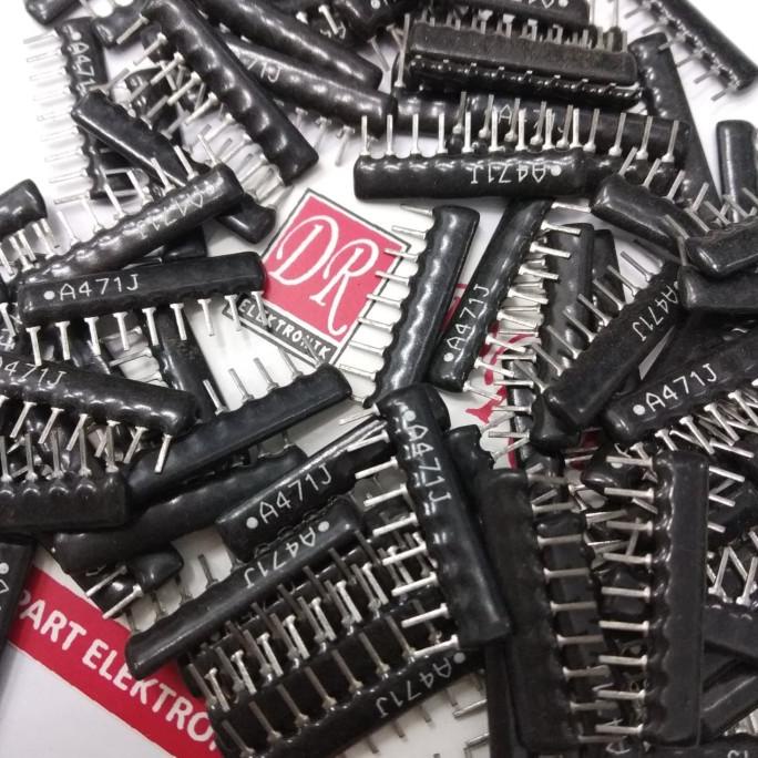 Terbaru Rpack r array resistor pack r-pack a471j 471 470ohm 470 ohm 9p 9 kaki dre3