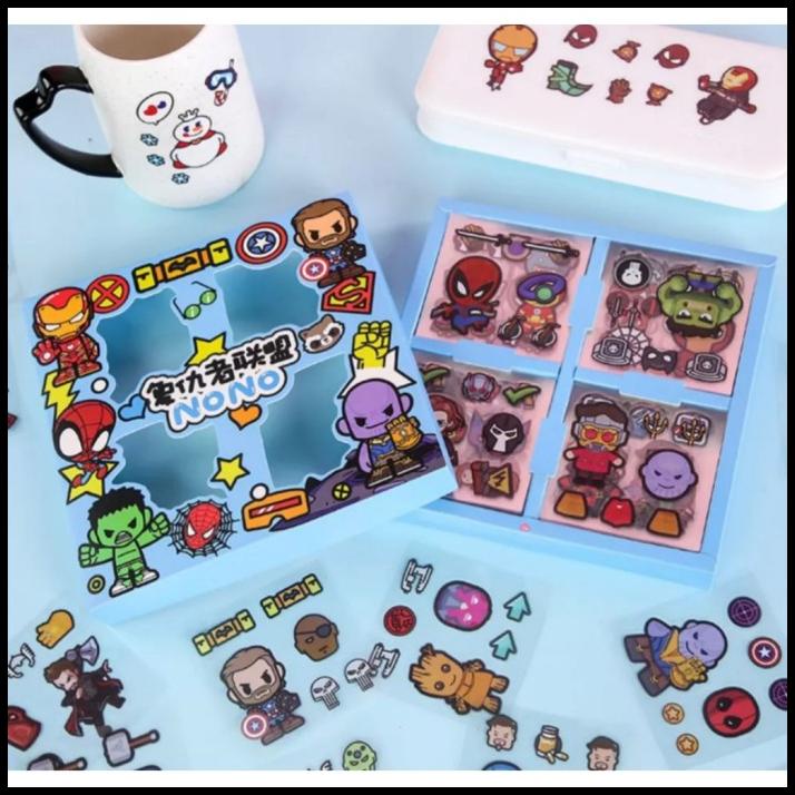 

TERMURAH 100 LEMBAR STICKER KARAKTER KARTUN BARU LOTSO POKEMON BARBIE BTS MELOD