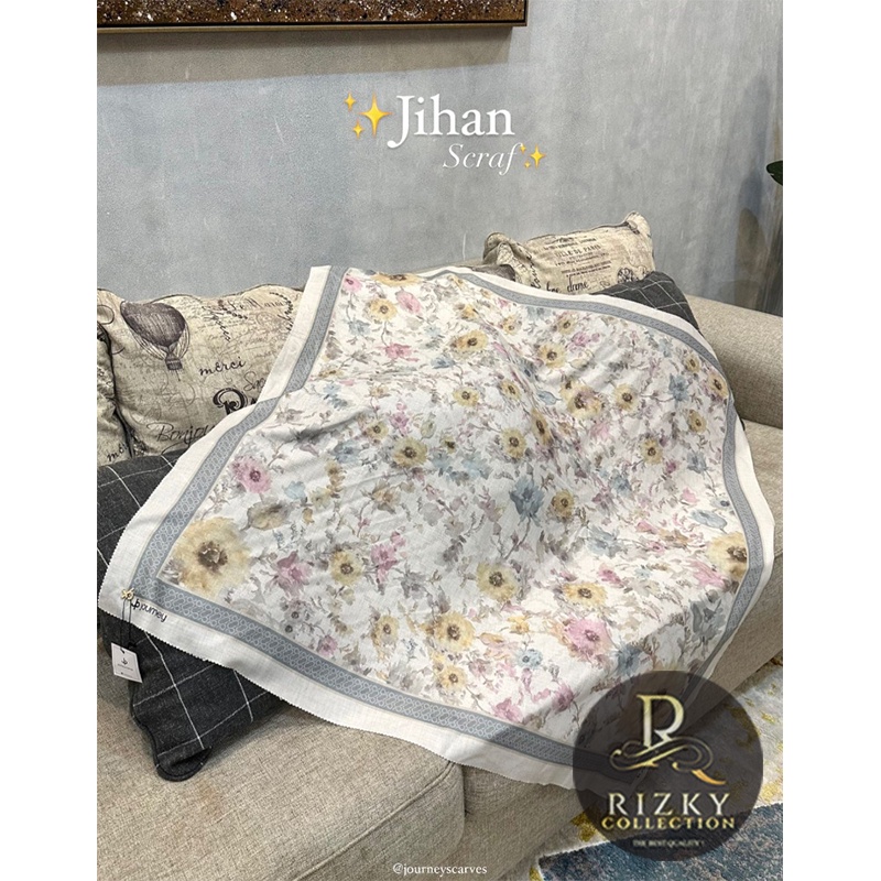 STYLISH HIJAB DAILY JILBAB SEGIEMPAT JOURNEY MOTIF TERBARU SEPTEMBER/ KERUDUNG JOURNEY JP MOTIF