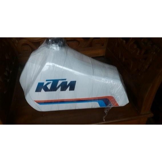 Tangki Ktm Jadul Putih Bahan Plat Besi Rew