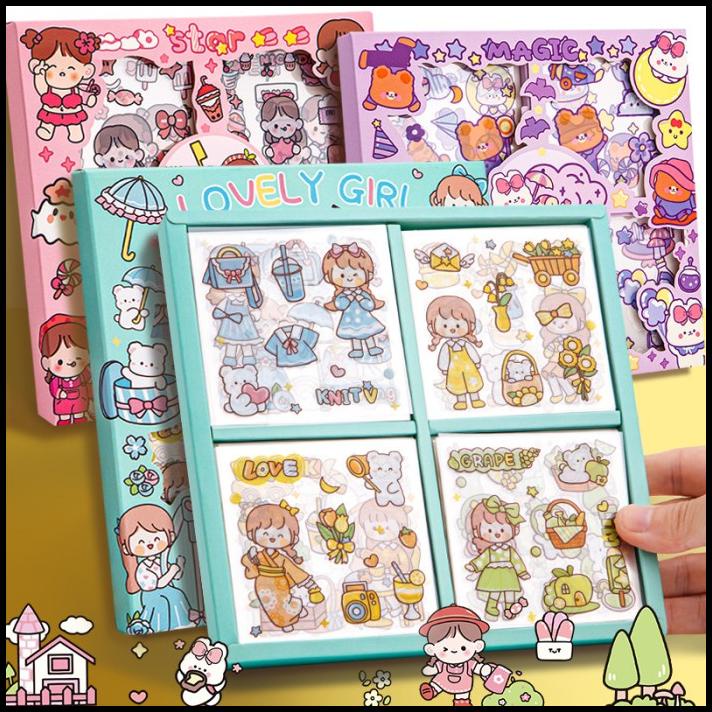 

GRATIS ONGKIR 100 LEMBAR STIKER SERI CUTE GIRL PLASTIC PET 8CMX8CM MULTI COLOR !!!