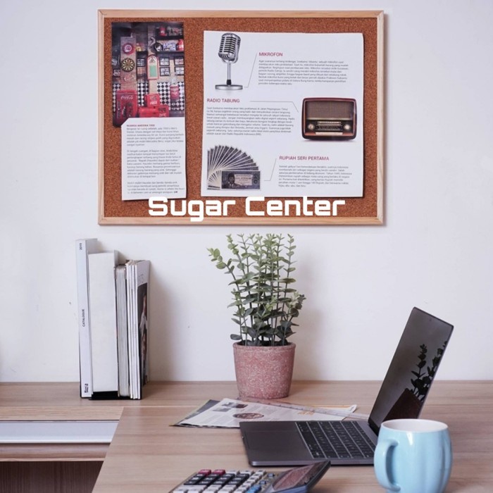 

Papan Gabus/Cork Board/Fiber Board 60X45Cm