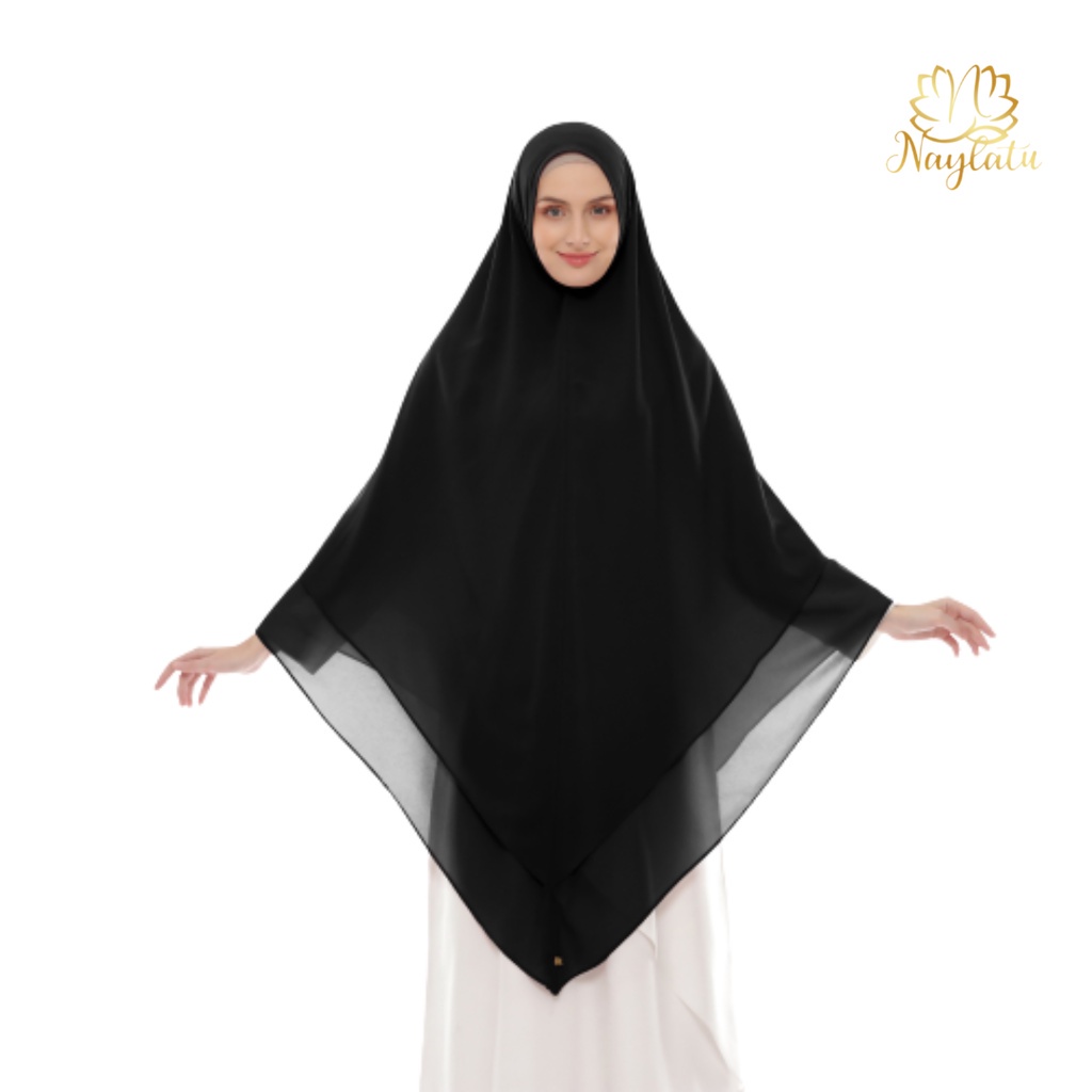STYLISH HIJAB DAILY NAYLATU - Jilbab Hijab Khimar Nonpad Ansaria Ceruty Babydoll Ori Naylatu