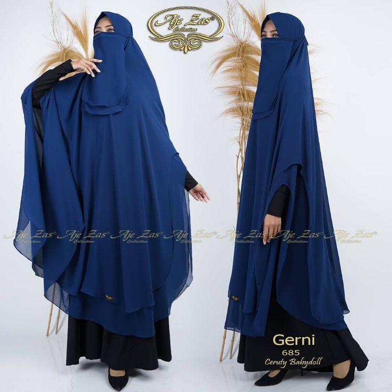 STYLISH HIJAB DAILY khimar jumbo /Aje zas /khimar gerni ori aje zas /bergo jumbo ceruty babydoll
