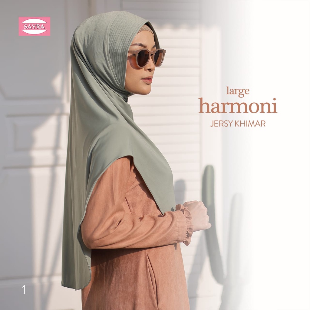 STYLISH HIJAB DAILY Jilbab Instan Bergo Harmoni Large & XL Jersy Khimar Ori Sayra SAYRA1