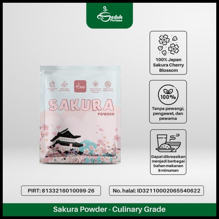 

GRATIS ONGKIR SAKURA PURE EXTRACT POWDER - BUBUK BUNGA SAKURA MURNI FOOD GRADE