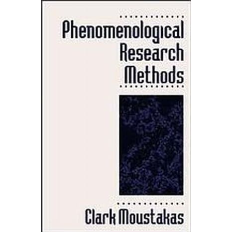 

Phenomenological Research Methods Clark Moustakas