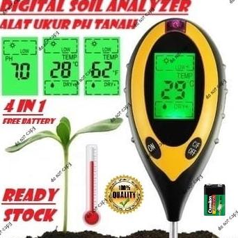 Baru Digital Soil Analyzer Tester Meter Alat Ukur pH Tanah 3 &amp; 4 in 1 ~