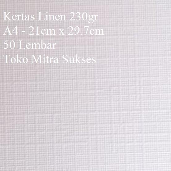 

Terbaik! Kertas Linen Jepang 230gram A4 isi 50 Lembar ,,