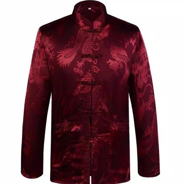 Batik Cheongsam Atasan Pria Lengan Panjang Limited Edition