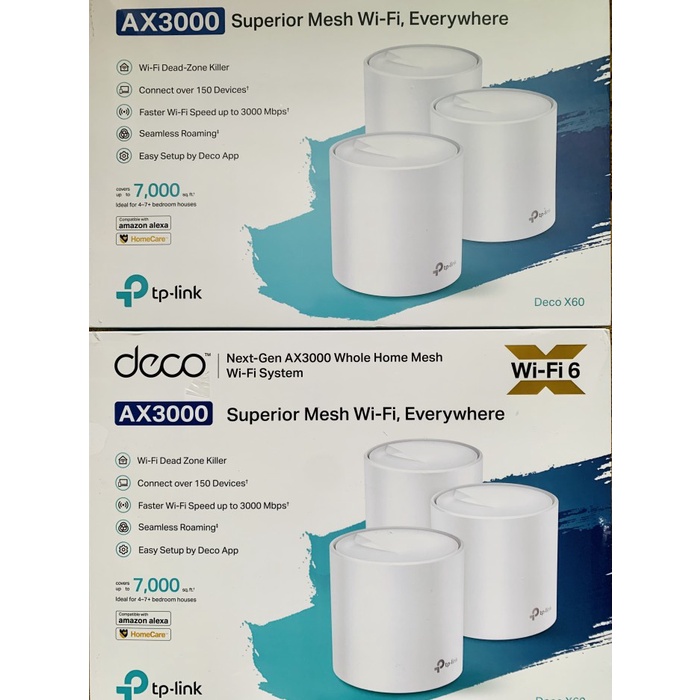 TPLink tp-link Deco X60 X 60 AX3000 Home Mesh Wifi 6 Router AX 3 pack