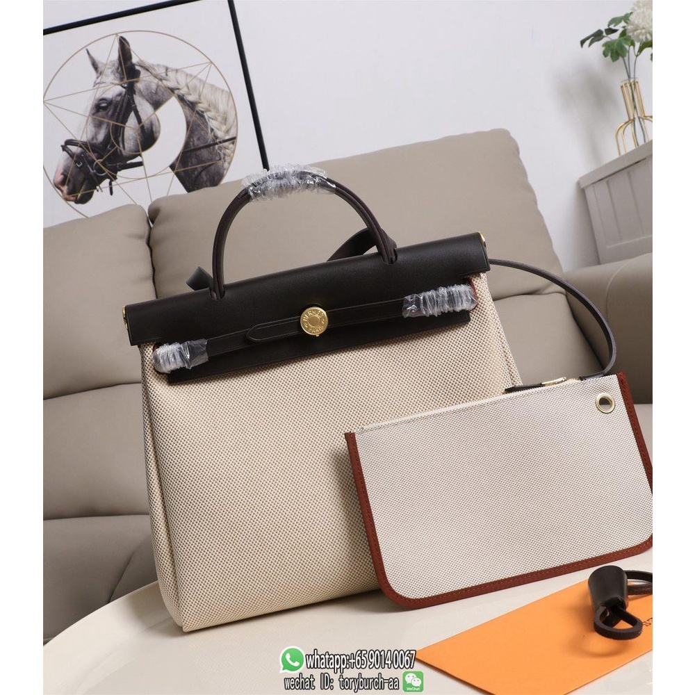 Her^m herbag 31cm canvas separable shopper handbag waterproof travel storage tote refined version