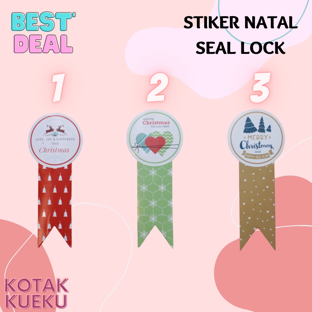 

[25Pcs] Stiker Natal Seal Lo Chirstmas Untuk Toples