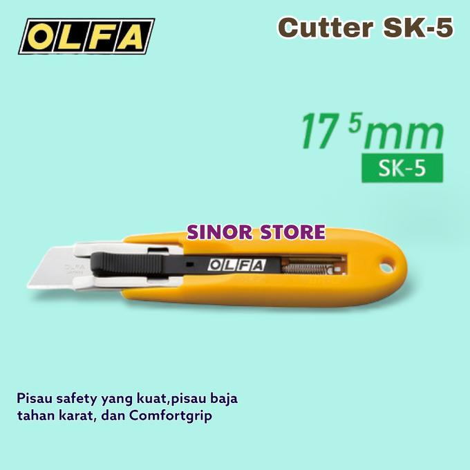

roc OLFA SAFETY Cutter SK-5 Self Retracting Pisau Ditarik Pegas Otomatis