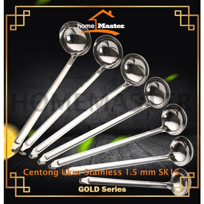 Promo Centong/Ladle Ukur Stainless 1.5 Mm 80/120/150/180/200/250 Cc/Ml Sk15