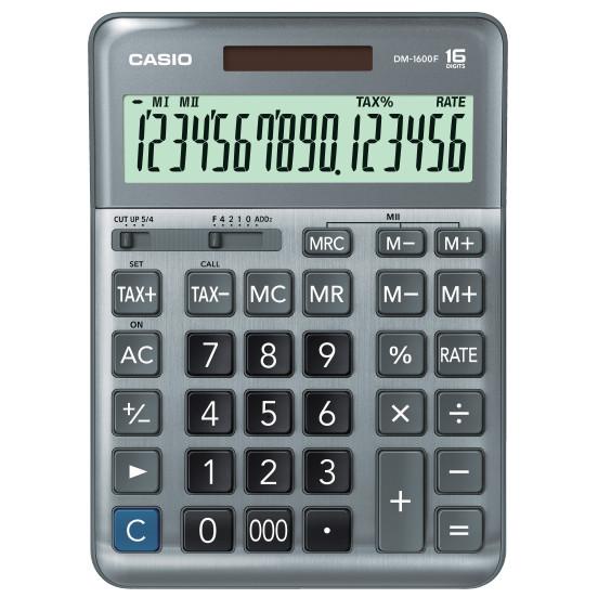 

KALKULATOR CASIO DM 1600F ORIGINAL - 16 DIGIT - 2 POWER - LAYAR BESAR