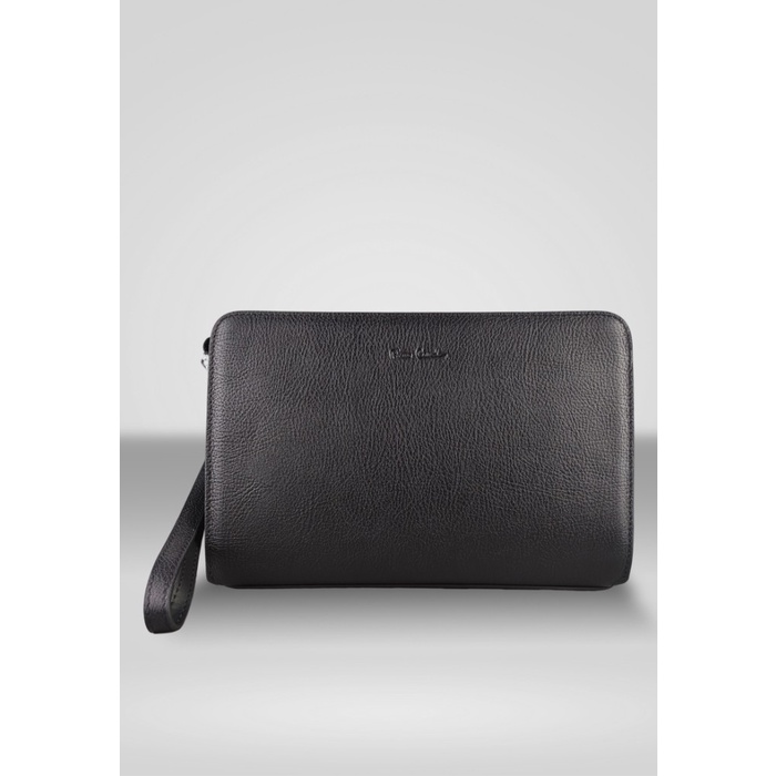 Terbaru Pierre Cardin Clutch Handbag Leather Tas Pria Kulit 0112824601Bla Promo Terlaris