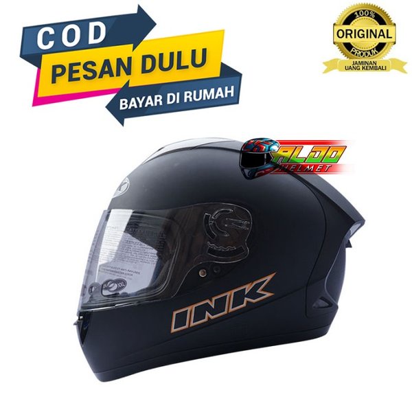 HELM INK CL MAX SOLID BLACK DOFF ORIGINAL JUAL FULL FACE JPX KYT