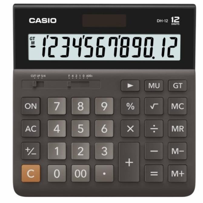 kalkulator casio 12 digit DH12 black