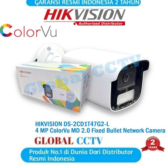 Berkualitas HIK VISION DS-2CD1T47G2-L 4MP IP CAMERA HIK VISION OUTDOOR COLORVU  Trending