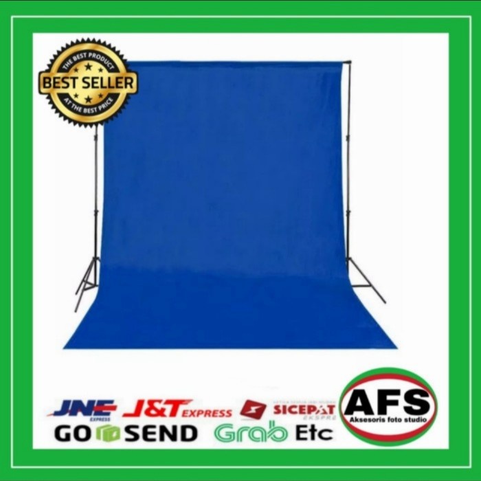 BACKGROUND FOTO WARNA BIRU 2,7 X 3 M FOTO STUDIO