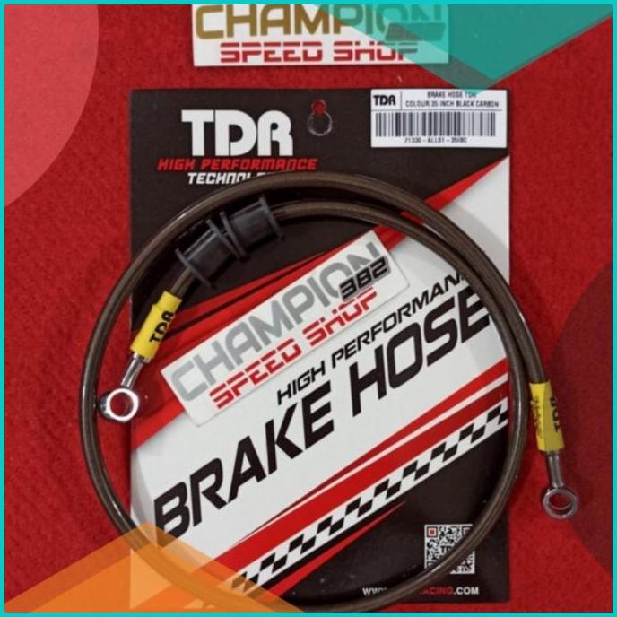 Selang Rem TDR Racing 35 inch Black Carbon Beat Vario 110 Spacy Karbu